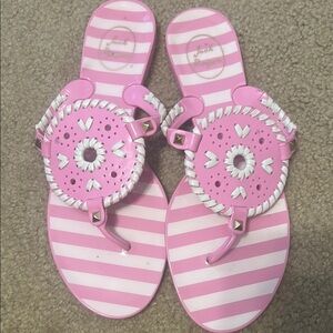 Jack Rogers Striped Pink and White Sandals